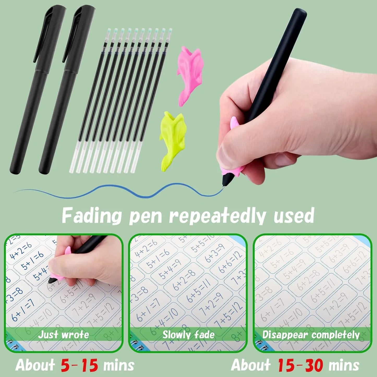 Magic Practice Copy Books for Kids (10 Extra Refills + 1 Magic Pen)