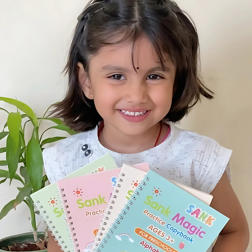Magic Practice Copy Books for Kids (10 Extra Refills + 1 Magic Pen)