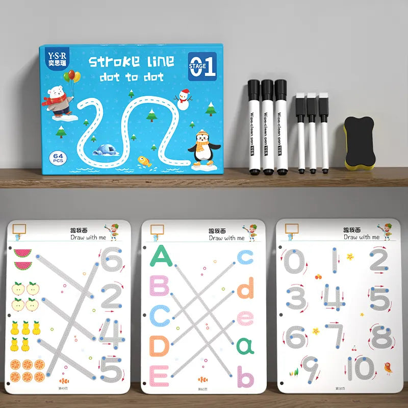 educational books and practice copies sets. Perfect for toddlers, preschool, and kindergarten learners.